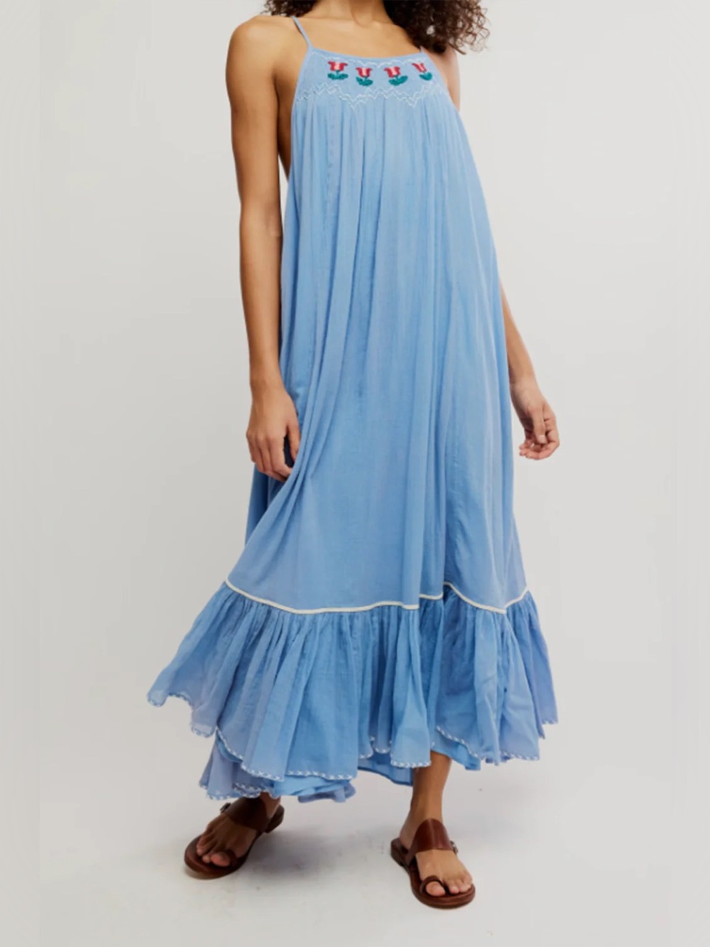 Free People Tip Toeing Tulip Midi Sundress S - Picture 4 of 8